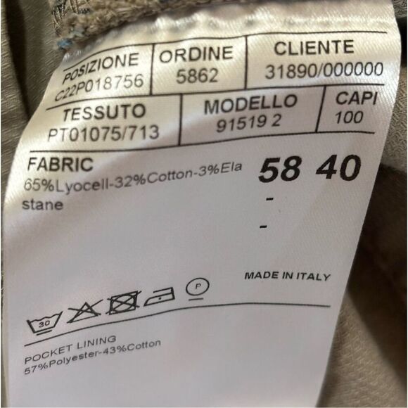 Canali 5 Picket Regular Fit Pant in Light Grey NWT Size Italian 58 or US 40 - Picture 6 of 8